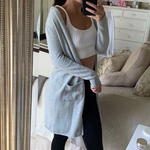 Gray cardigan